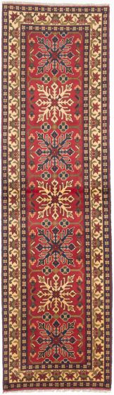 Afghan Finest Kargahi 2'10" x 9'8" Hand-knotted Wool Rug 