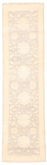 Pakistani Peshawar Oushak 2'6" x 9'10" Hand-knotted Wool Rug 