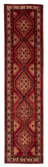 Persian Style 3'6" x 13'7" Hand-knotted Wool Rug 