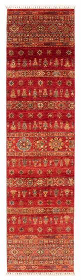 Pakistani Modern Ersari 2'8" x 9'10" Hand-knotted Wool Rug 