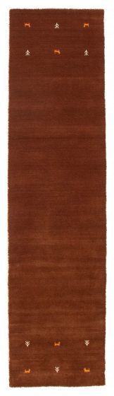 Indo Gabbeh 2'7" x 11'3" Hand Loomed Wool Runner Rug 