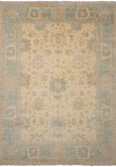 Indian Royal Oushak 12'3" x 17'6" Hand-knotted Wool Rug 