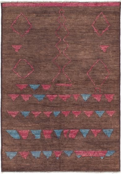 Indian Shalimar 6'1" x 8'8" Hand-knotted Wool Rug 