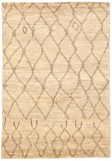 Pakistani Marrakech 6'0" x 8'8" Hand-knotted Wool Rug 