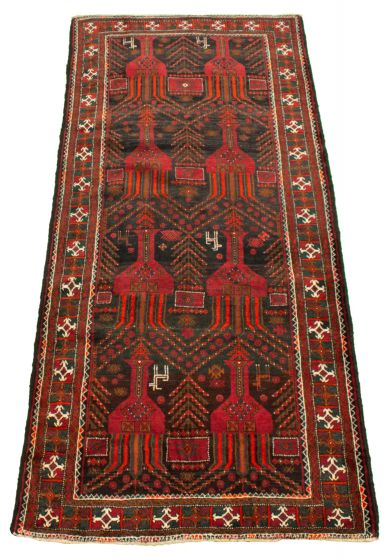 Persian Style 3'11" x 9'5" Hand-knotted Wool Rug 