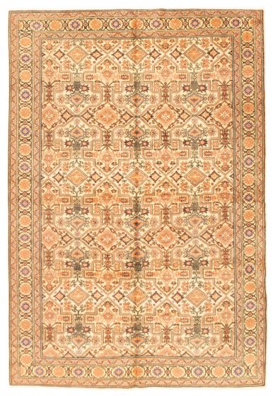 Turkish Kayseri Vintage 6'8" x 9'8" Hand-knotted Wool Rug 