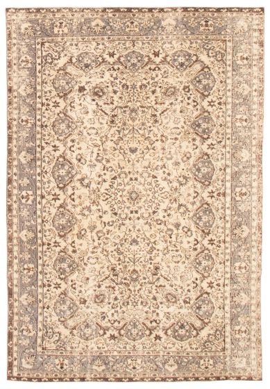Turkish Antalya Vintage 6'11" x 10'3" Hand-knotted Wool Rug 