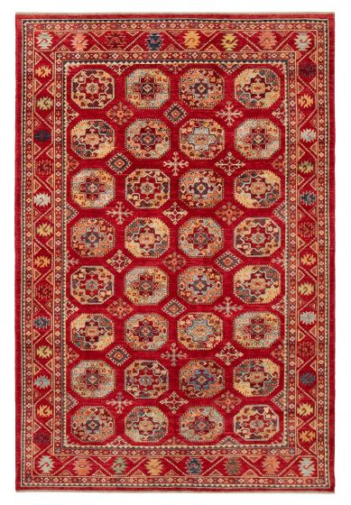 Afghan Uzbek Ghazni 6'9" x 10'1" Hand-knotted Wool Rug 