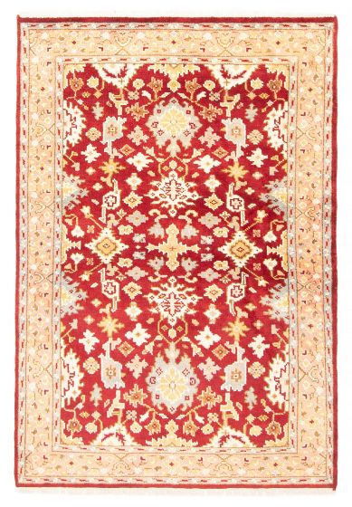 Indian Serapi Heritage 4'0" x 5'10" Hand-knotted Wool Rug 