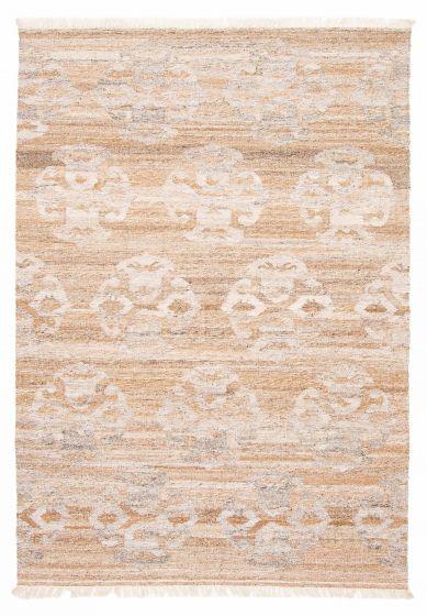 Turkish Ankara 5'3" x 8'0" Flat-Weave Wool Kilim 