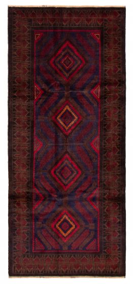 Afghan Teimani 4'2" x 9'7" Hand-knotted Wool Rug 