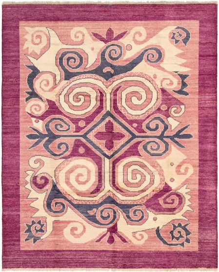 Indian Shalimar 8'0" x 9'9" Hand-knotted Wool Rug 
