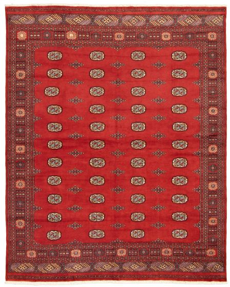 Pakistani Finest Peshawar Bokhara 7'9" x 9'10" Hand-knotted Wool Rug 