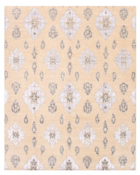 Indian Mystique 8'0" x 9'11" Hand-knotted Silk & Wool Rug 
