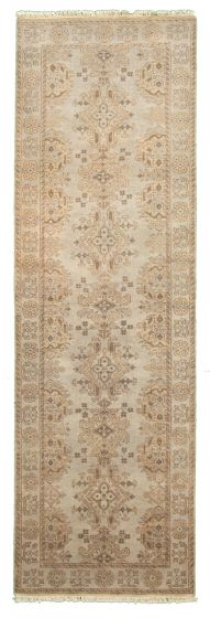 Indian Jamshidpour 2'10" x 9'2" Hand-knotted Wool Rug 