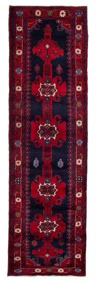 Persian Style 3'5" x 10'10" Hand-knotted Wool Rug 