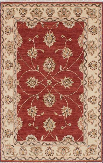Indian Chobi Twisted 4'0" x 6'3" Hand-knotted Wool Rug 