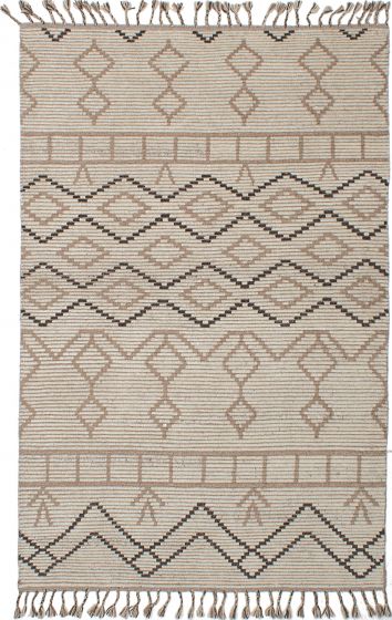 Indian Tangier 20016 4'11" x 7'10" Hand-knotted Wool Rug 