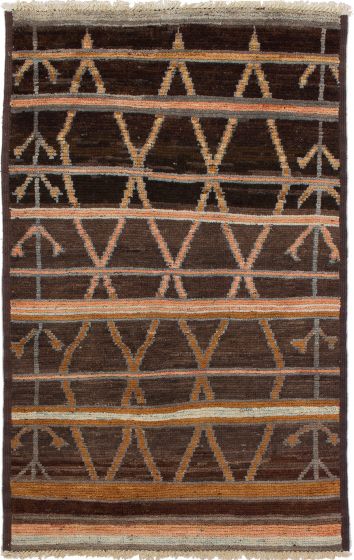 Indian Shalimar 3'10" x 6'1" Hand-knotted Wool Rug 