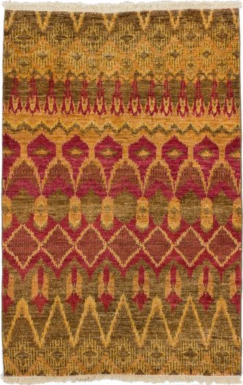 Indian Shalimar 4'0" x 6'1" Hand-knotted Wool Rug 