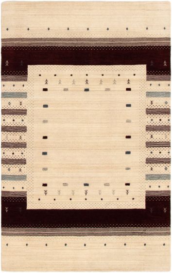 Indo Gabbeh 4'0" x 6'0" Hand-knotted Wool Rug 