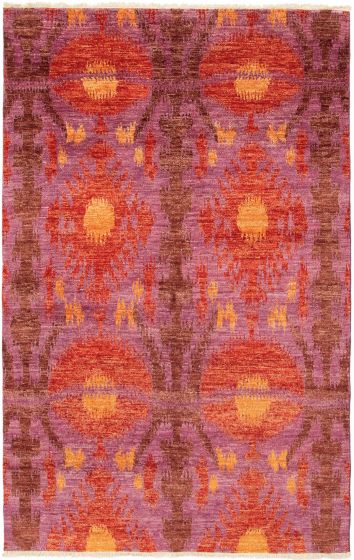 Indian Shalimar 5'10" x 9'3" Hand-knotted Wool Rug 
