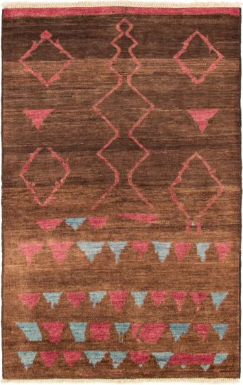 Indian Tangier 5'0" x 8'0" Hand-knotted Wool Rug 