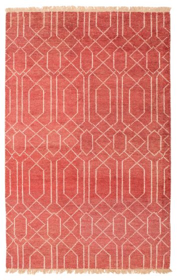 Indian Tangier 5'0" x 8'0" Hand-knotted Silk Rug 
