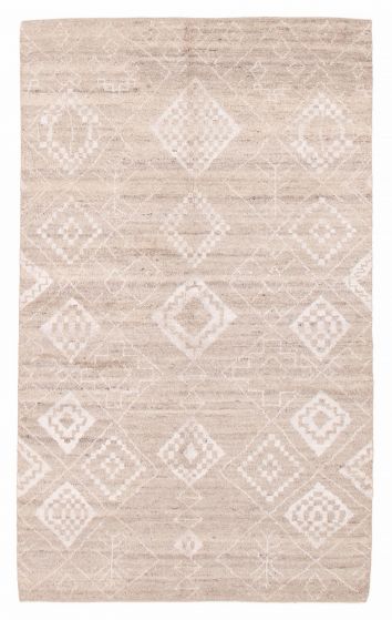 Indian Tangier 5'0" x 8'0" Hand-knotted Wool Rug 