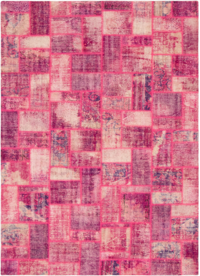 Turkish Color Transition Patchwork 6'4" x 9'8" Hand-knotted Wool Rug 