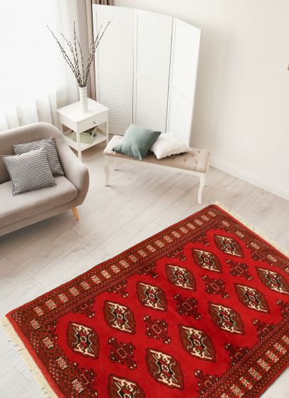 Turkmenistan Turkman 4'1" x 6'3" Hand-knotted Wool Rug 