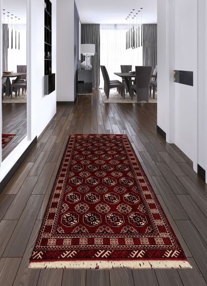 Turkmenistan Turkman 4'4" x 6'3" Hand-knotted Wool Rug 