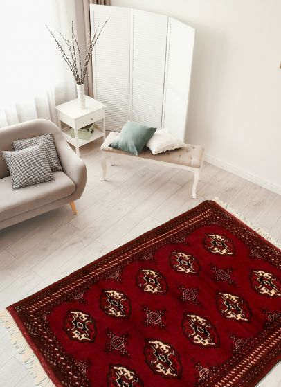 Tapis turkman 3'5" x 5'0" en laine