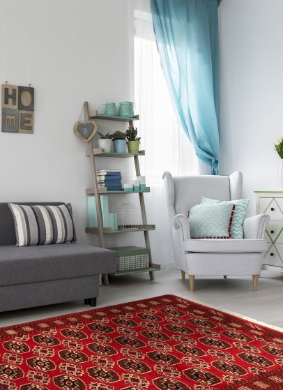 Tapis turkman 4'5" x 6'3" en laine