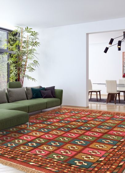Turkmenistan Turkman 3'8" x 4'8" Hand-knotted Wool Rug 