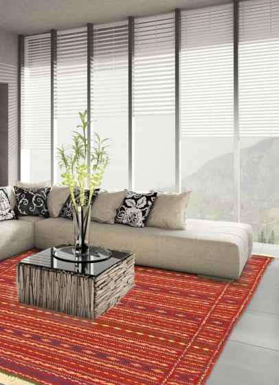 Turkish Ottoman Kashkoli 3'7" x 4'11" Flat-Weave Wool Tapestry Kilim 