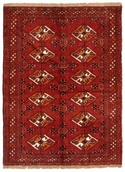 Turkmenistan Turkman 3'8" x 4'10" Hand-knotted Wool Rug 