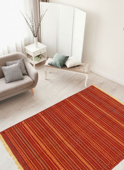 Turkish Ottoman Kashkoli 6'3" x 9'6" Flat-Weave Wool Tapestry Kilim 