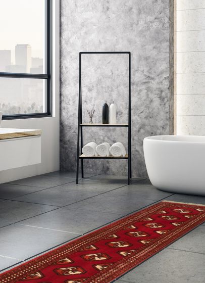 Tapis turkman 1'11" x 6'3" en laine