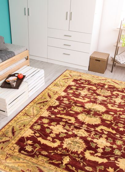 Pakistani Finest Peshawar Ziegler 6'3" x 9'0" Hand-knotted Wool Rug 