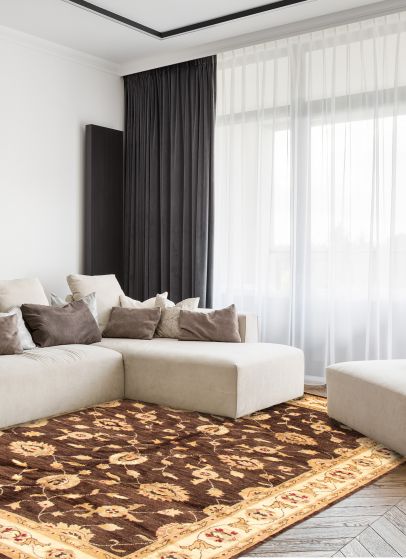 Indian Chobi Twisted 6'2" x 9'6" Hand-knotted Wool Rug 