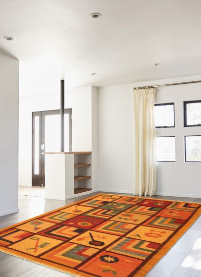 Turkish Sundance 6'2" x 9'1" Flat-Weave Wool Kilim 