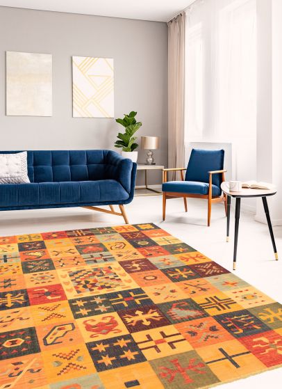 Turkish Sundance 10'3" x 13'11" Flat-Weave Wool Kilim 