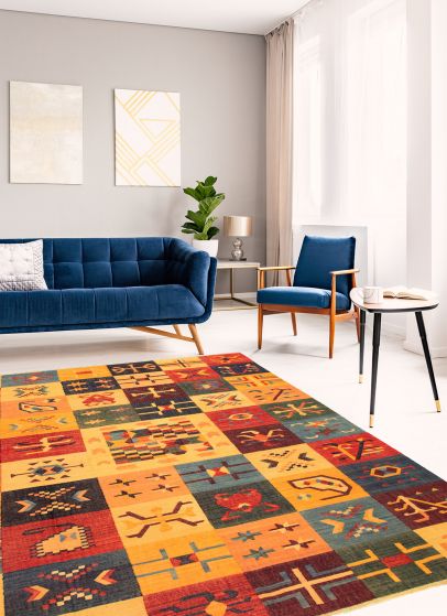 Turkish Sundance 10'4" x 14'0" Flat-Weave Wool Kilim 