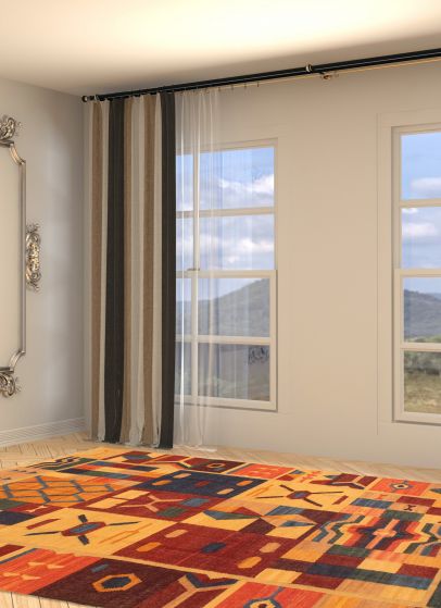 Turkish Sundance 6'2" x 8'10" Flat-Weave Wool Kilim 
