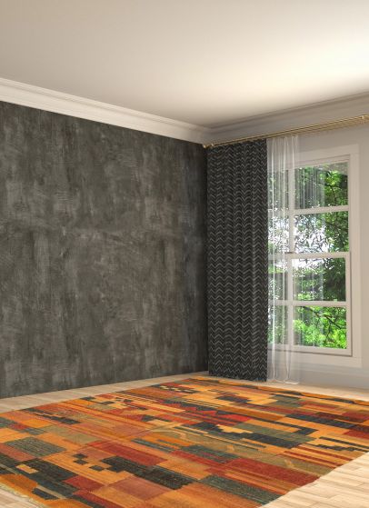 Turkish Sundance 6'2" x 8'8" Flat-Weave Wool Kilim 