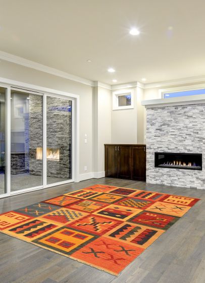 Turkish Sundance 6'2" x 9'1" Flat-Weave Wool Kilim 