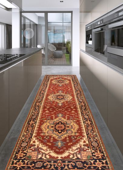 Indian Serapi Heritage 2'7" x 10'0" Hand-knotted Wool Rug 