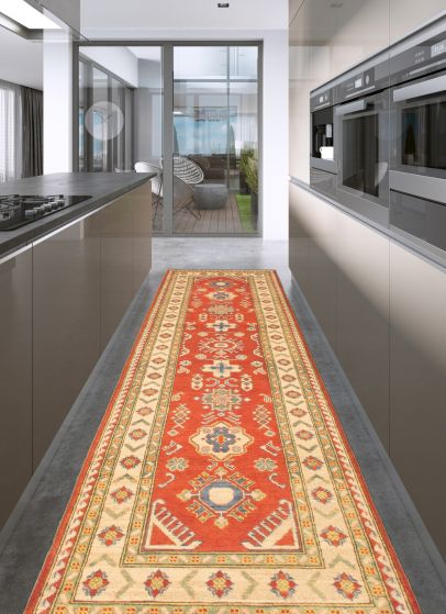 Afghan Finest Ghazni 2'8" x 10'0" Hand-knotted Wool Rug 