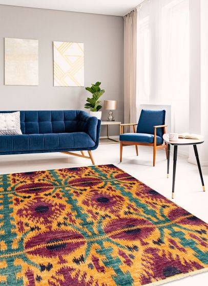 Pakistani Shalimar 7'10" x 10'0" Hand-knotted Wool Rug 